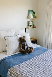 Vintage Plaid + Navy Plaid Twin Muslin Quilt