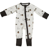 Ducks Ribbed Bamboo Zipper