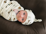 Ducks Ribbed Bamboo Newborn Knot Hat