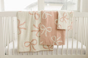 Pink Bow Plush Blanket