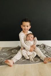 Taupe Checkered Bamboo Cozy Set