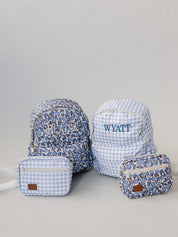 Blue Gingham Mini Fanny Pack