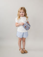 Cottage Blue Floral Fanny Pack