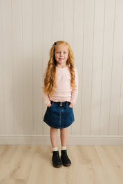 Dark Wash Denim Skirt