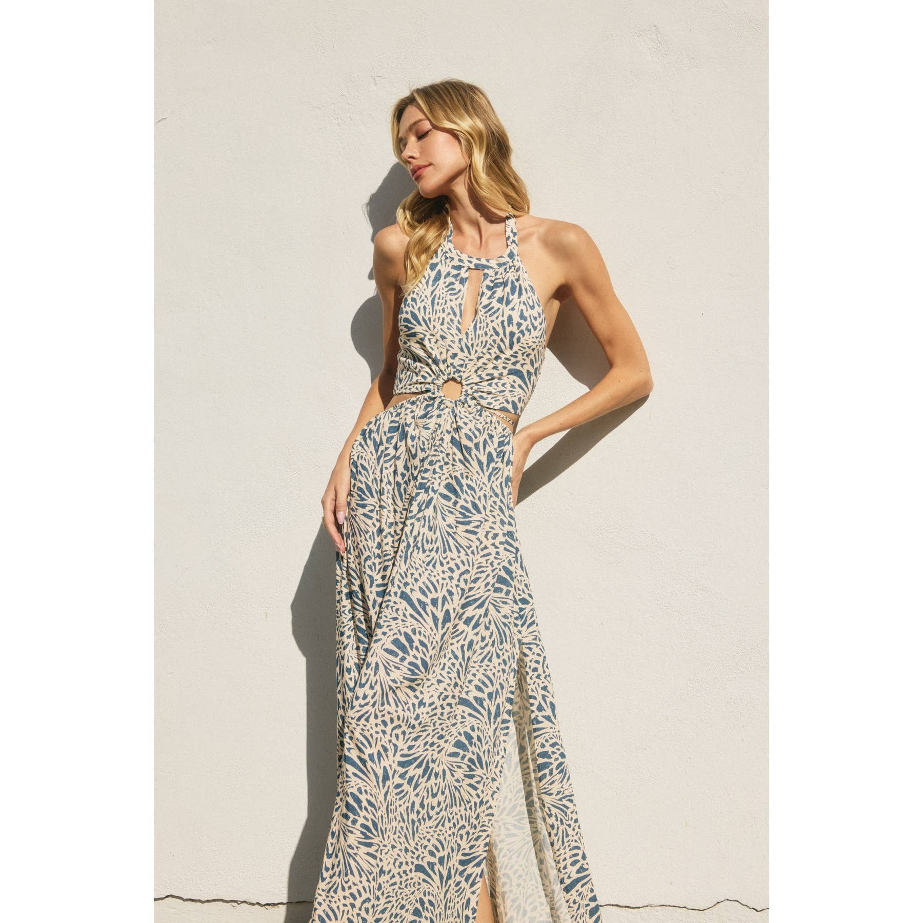 Beach Day O Ring Cutout Dress