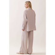 Livia Striped Tie Waist Wide Leg Pants