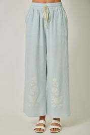 Ravello Embroidered Gauze Pants