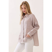 Livia Striped Button-Down Shirt