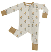 Marigold Block Print Zip Pajamas