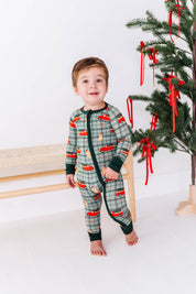 Green Holly Jolly Doggies Convertible Footies