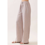 Livia Striped Tie Waist Wide Leg Pants