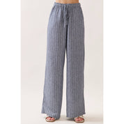 Livia Striped Tie Waist Wide Leg Pants