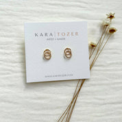 Gold Infinity Stud Earrings