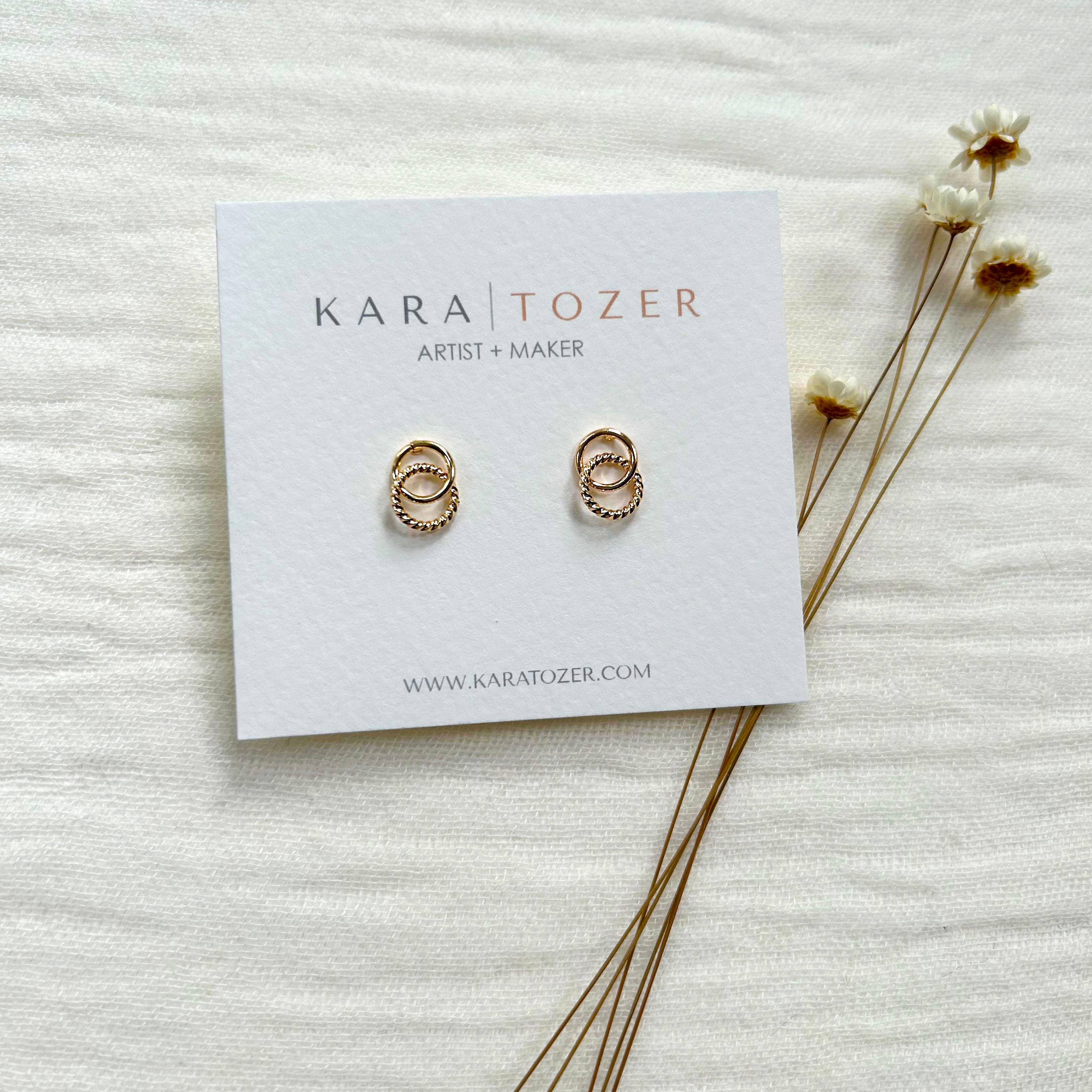 Gold Infinity Stud Earrings