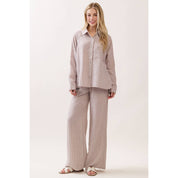 Livia Striped Tie Waist Wide Leg Pants