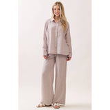 Livia Striped Tie Waist Wide Leg Pants