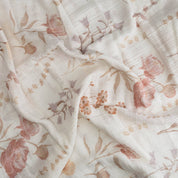 Violet Floral Muslin Swaddle Blankets