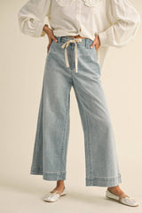 Savannah Tie-Front Denim Pants