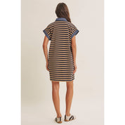 Aurelia Stripe Polo Mini Dress