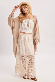 Santorini Crochet Maxi Skirt