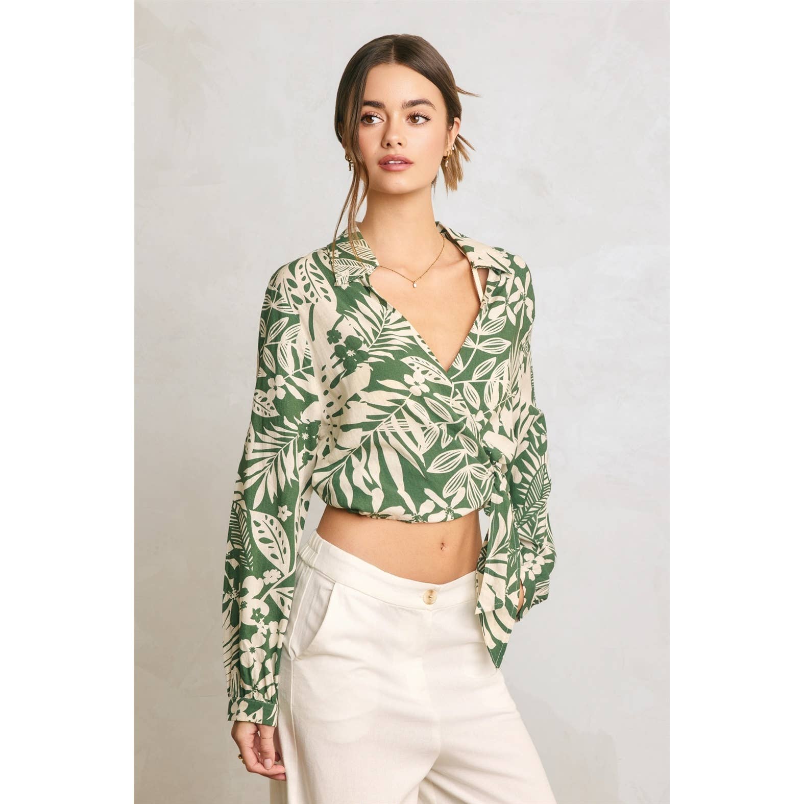 Sweet Summer Wrap Collared Shirt