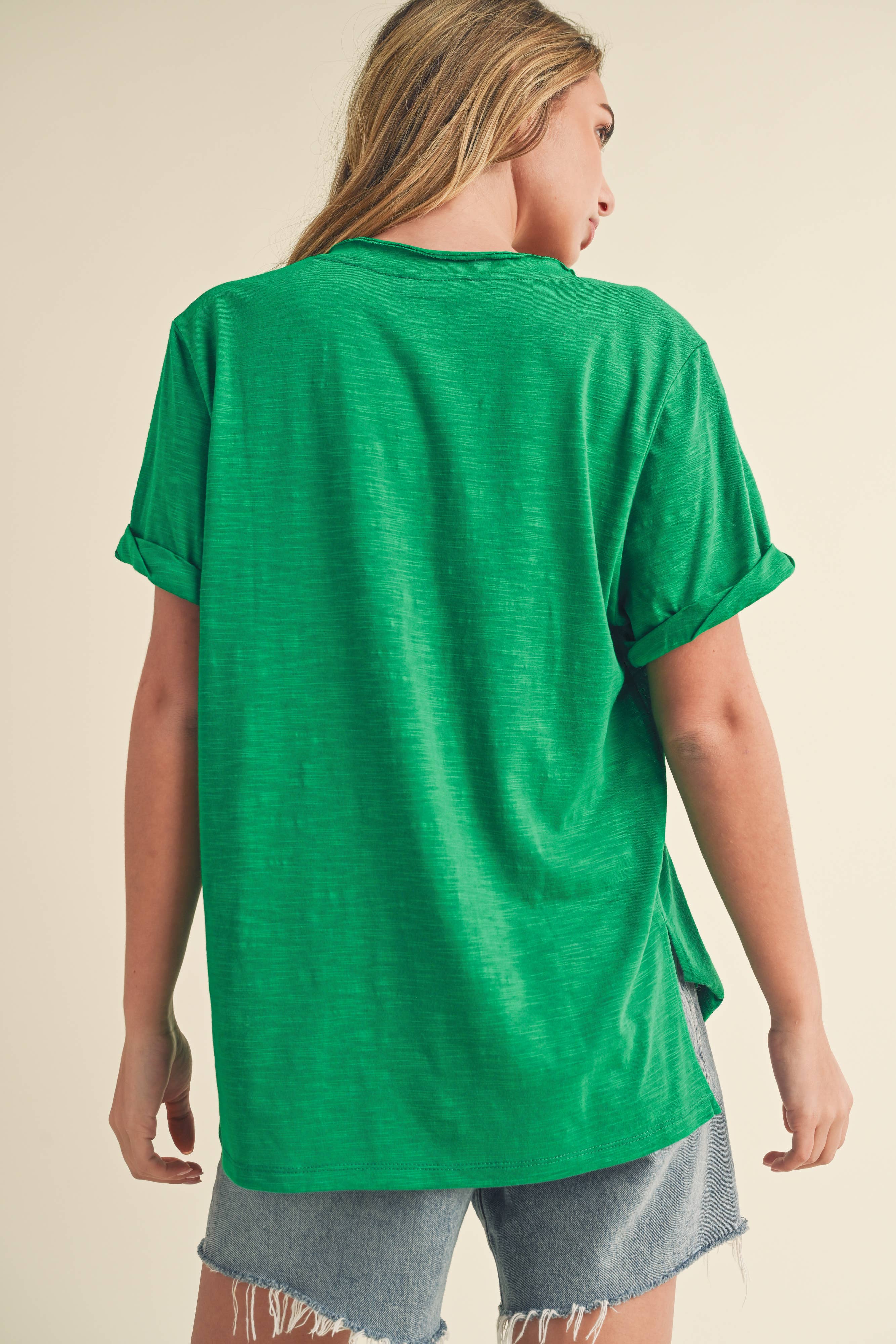 Zoie V-Neck Short Sleeve Top
