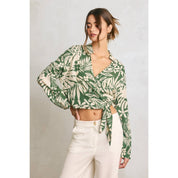 Sweet Summer Wrap Collared Shirt