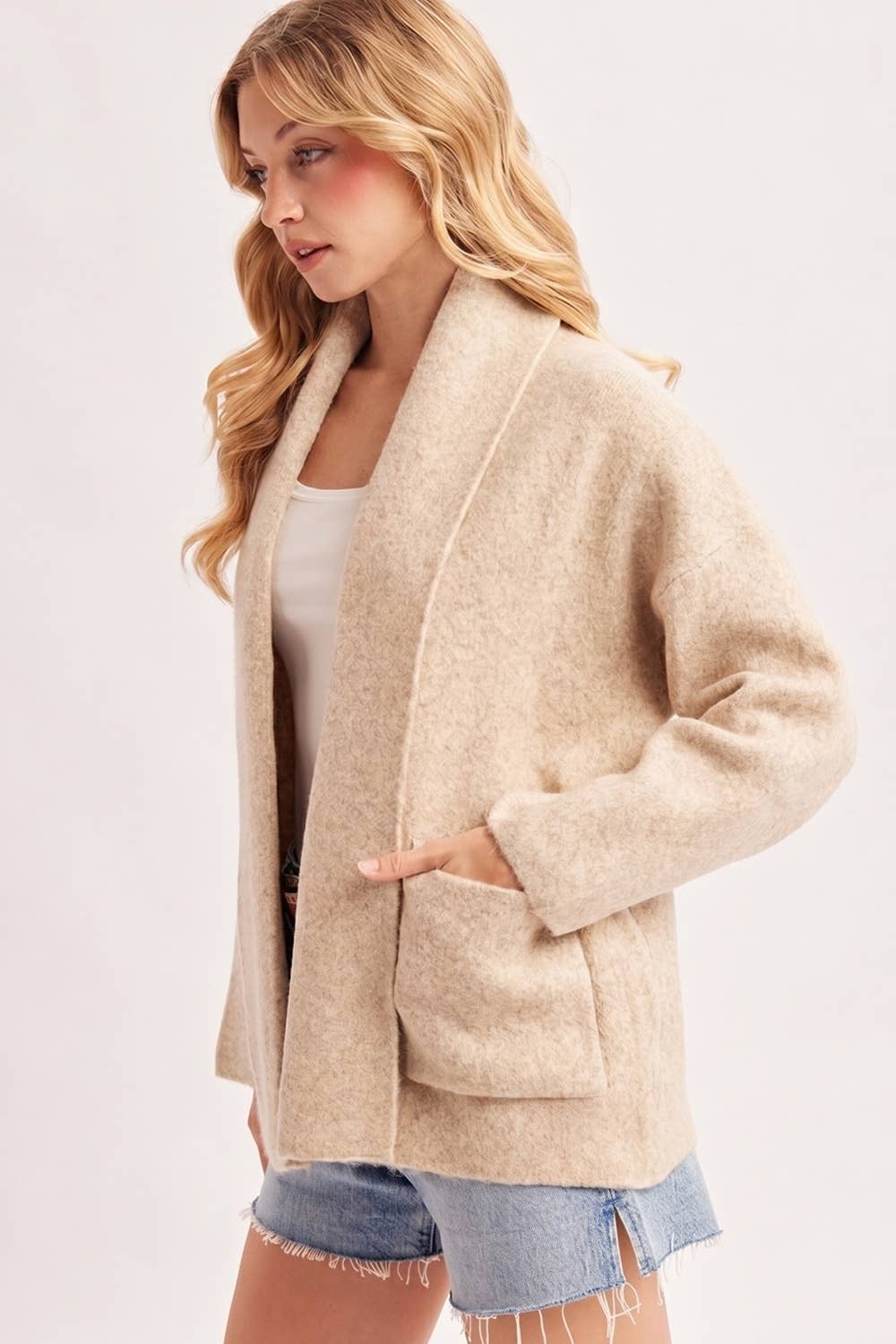 Greta Oversized Shawl Collar Cardigan