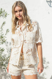 Scalloped Embroidery Top