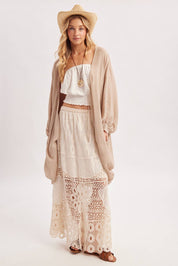 Santorini Crochet Maxi Skirt