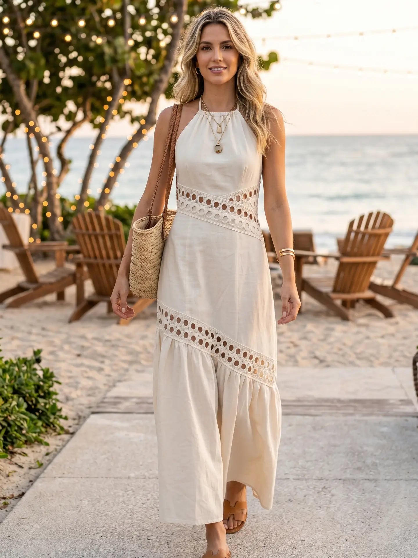 Amalfi Cutwork Maxi Dress