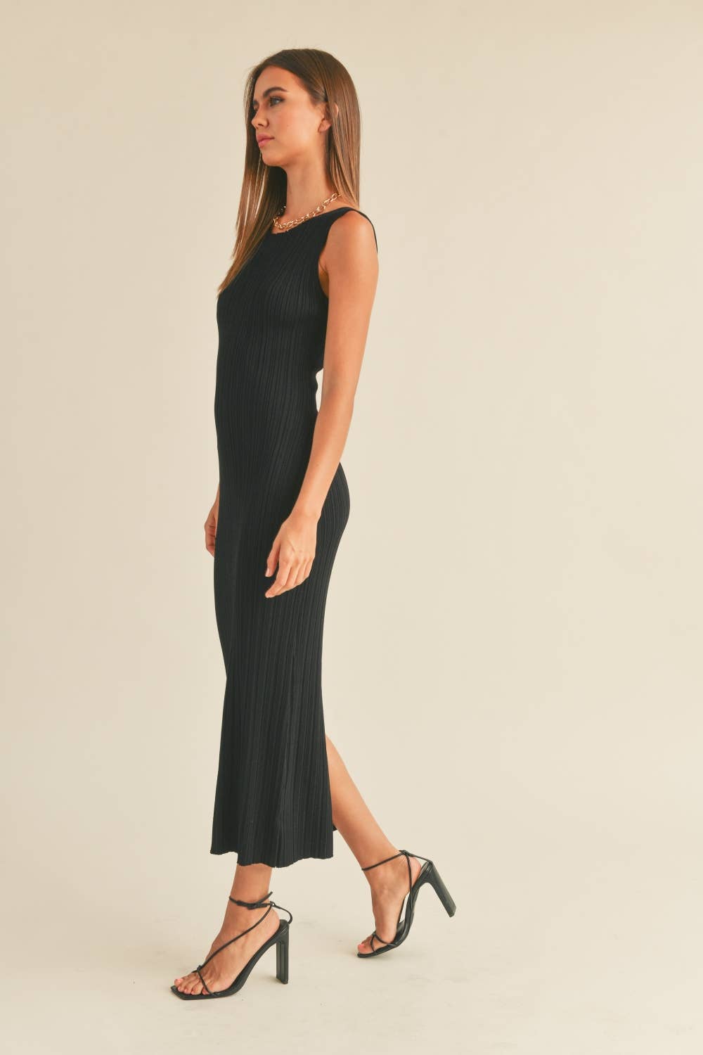 Noemi Ribbed Knit Maxi Dress