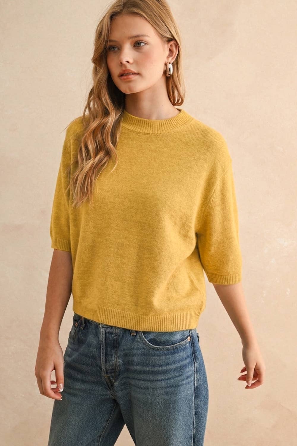 Stella Short Sleeve Sweater Top