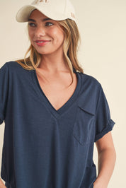 Zoie V-Neck Short Sleeve Top