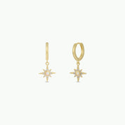 Celestial Starburst Mini Hoop Earrings