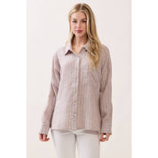 Livia Striped Button-Down Shirt