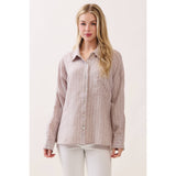 Livia Striped Button-Down Shirt
