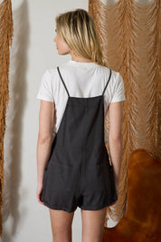 Spaghetti Tie Overall Shorts