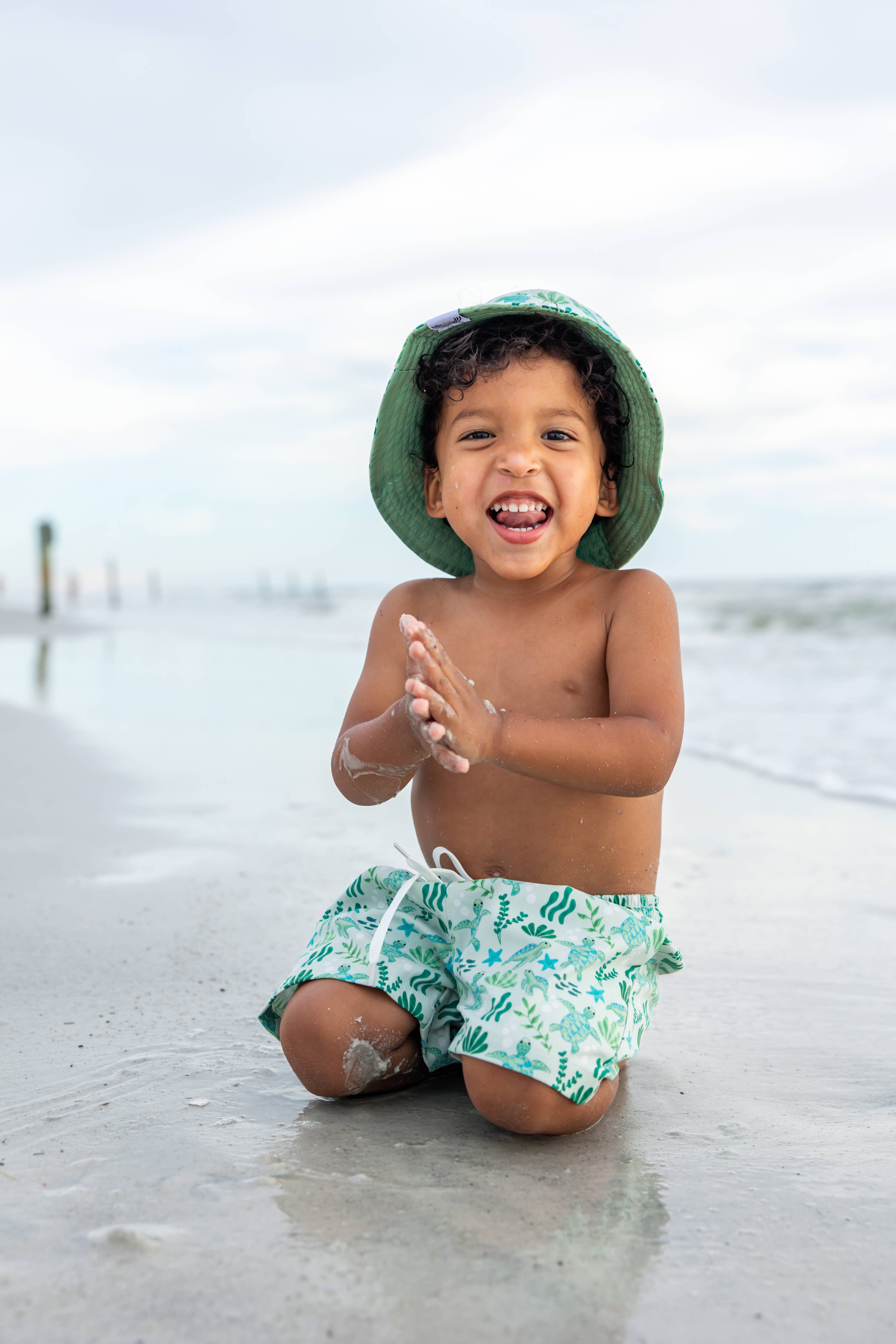 Save the Sea Turtles Boys Swim Trunks