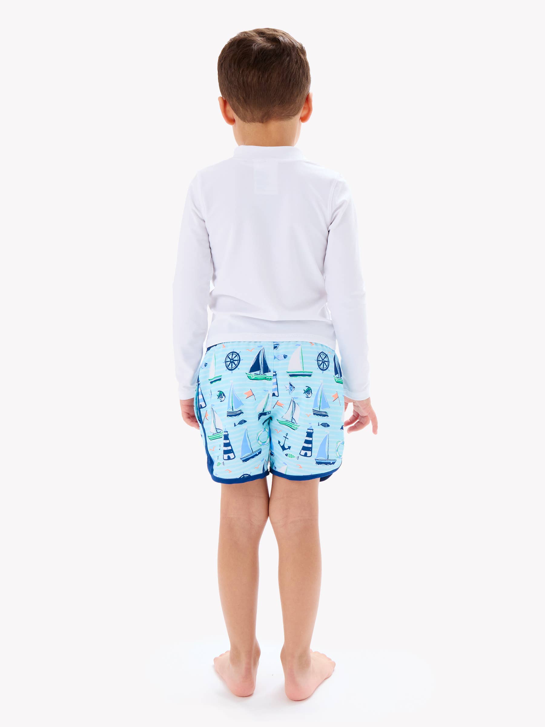 Sails Away Performance Swim Trunks