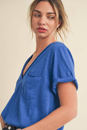 Zoie V-Neck Short Sleeve Top