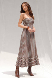 Sedona Stripe Cutout Maxi Dress