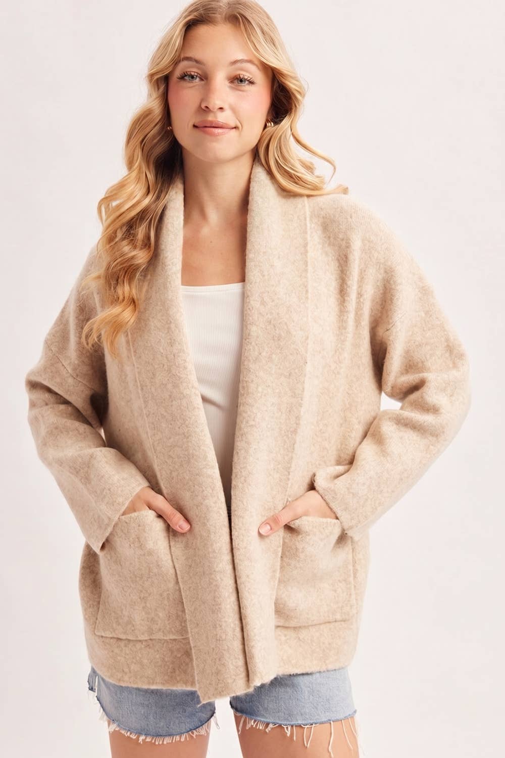 Greta Oversized Shawl Collar Cardigan