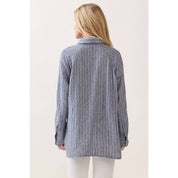 Livia Striped Button-Down Shirt