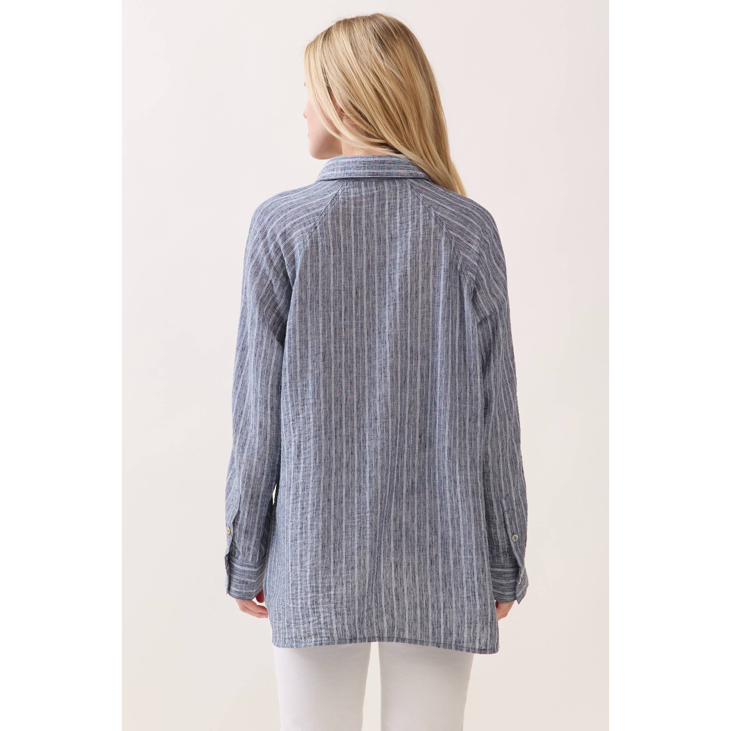 Livia Striped Button-Down Shirt