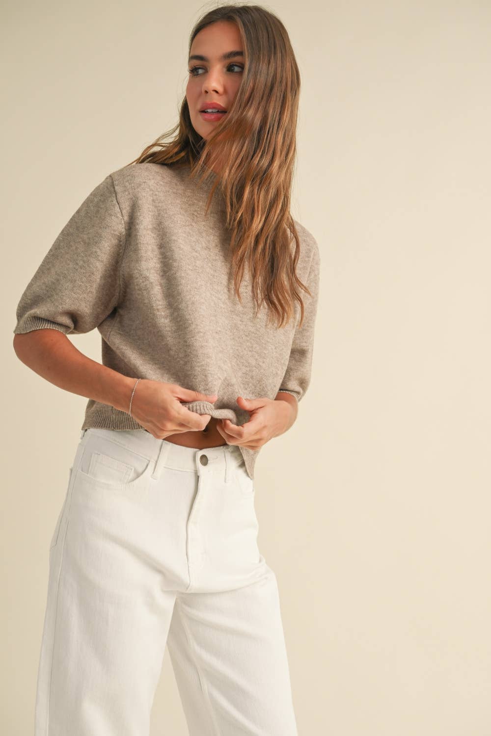 Stella Short Sleeve Sweater Top
