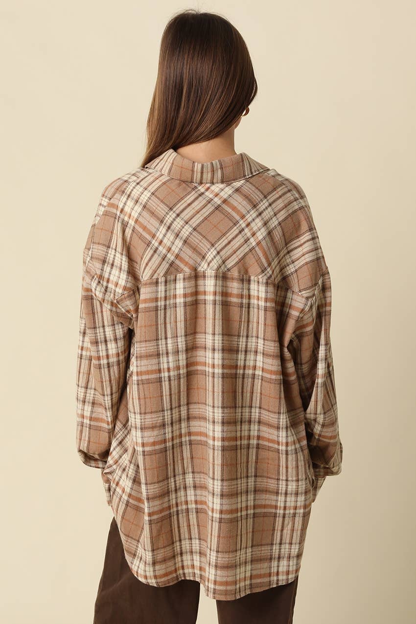 Lola Oversized Plaid Button-Up Shirt