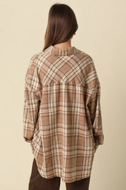 Lola Oversized Plaid Button-Up Shirt
