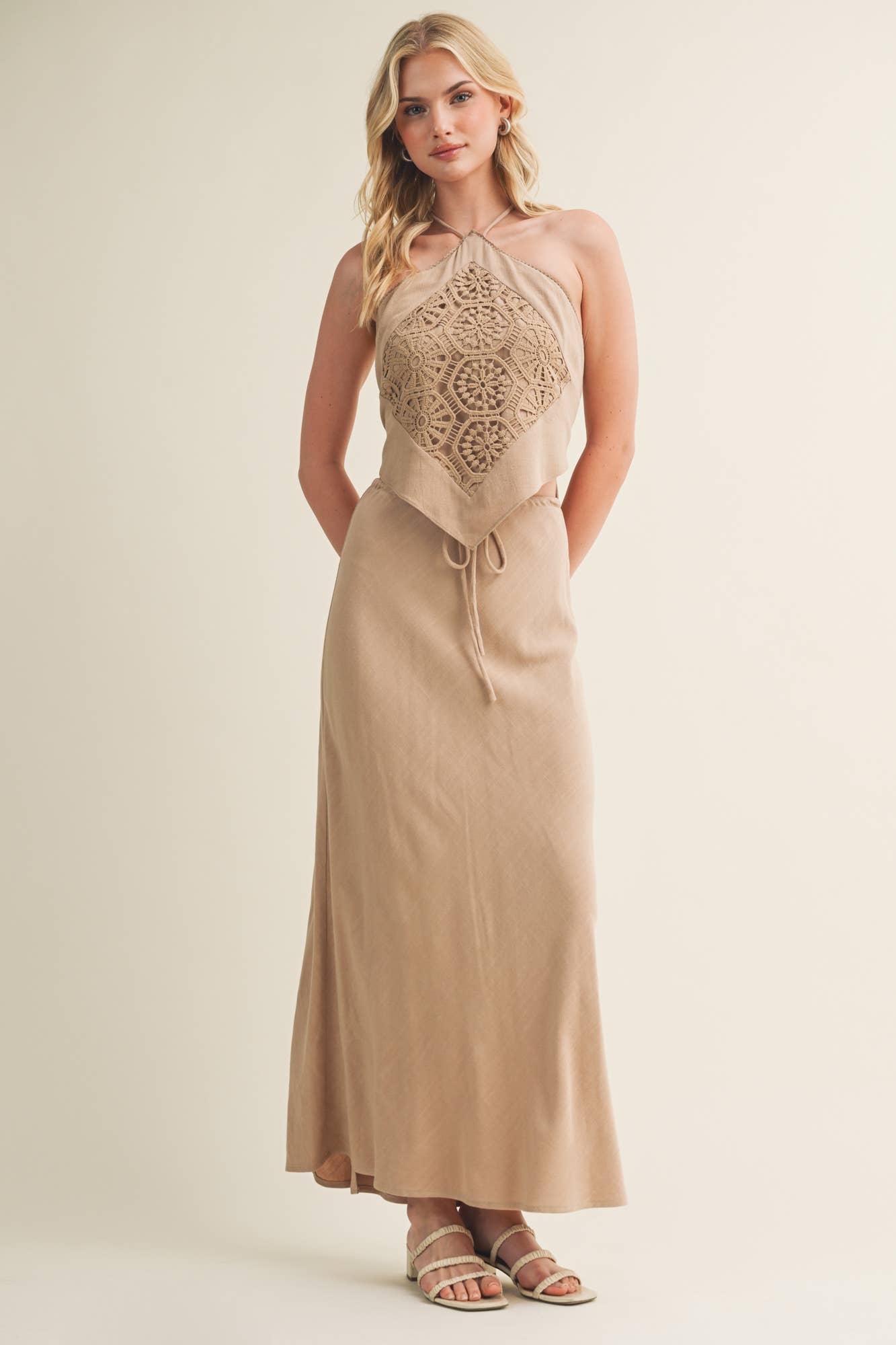 Zahara Crochet Halter Top
