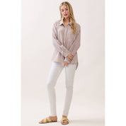 Livia Striped Button-Down Shirt